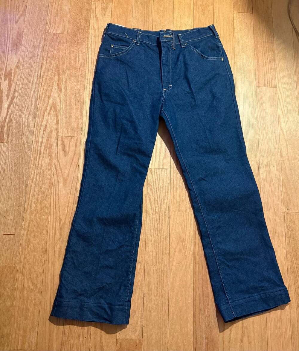 Vintage 80s Lee Riders Dark Wash Bootcut Denim Jeans 33x30